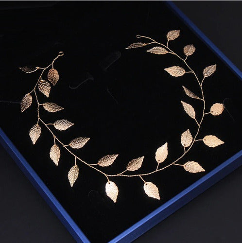 Tiara Arranjo Enfeite Cabelo Noiva Dourado Prata Folha Grega