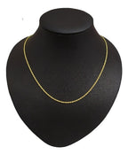 Colar Modelo Corda F. Ouro 18k Dourado Semi Joia 50 Cm