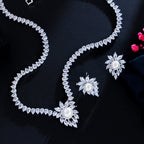 Colar Chocker Riviera Gota E Brinco Zircônia E Pérola Noiva