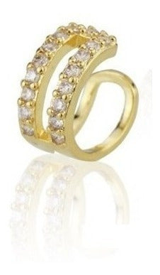 Piercing Argola Fake Falso Dourado Ou Prata Pedra Zirconia