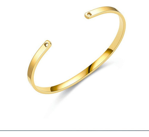 Pulseira Bracelete Prata Dourada Rosê Aço Inoxidável Coração
