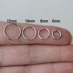 Piercing Argola Titânio Septo Helix Cartilagem 6 8 10 Mm