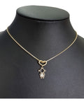 Colar Pingente Menininha Pedra Zirconia Dourado Folheado 18k