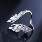 Anel Noiva Pedra Zirconia Festa Prata Ou Dourado Casamento