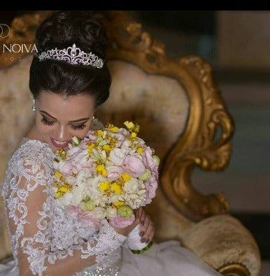 Coroa Tiara Prata Noiva Strass Debutante Barata Com Pente