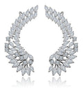 Brinco Ear Cuff Noiva Pedra Zirconia Prata Festa Debutante
