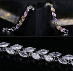 Pulseira Bracelete Prata Com Zircônia Noiva Debutante
