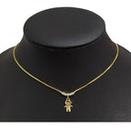 Colar Menino Pedra Zirconia Dourado F. Ouro 18k Semi Joia