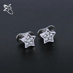 Piercing Microdermal Zirconia Pedra Coração Estrela Cruz Flo
