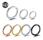 Piercing Argola Titânio Septo Helix Cartilagem 6 8 10 Mm