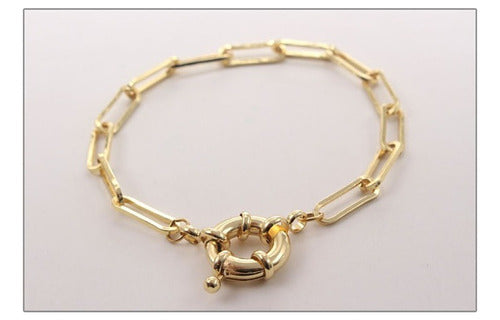 Pulseira Cartier Fecho Boia Grande Grossa Banhada Ouro 18k