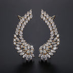 Brinco Ear Cuff Noiva Pedra Zirconia Dourado Festa Debutante