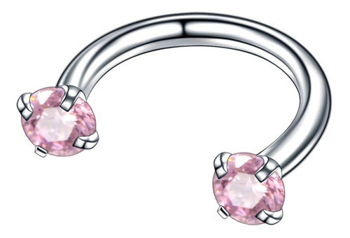 Piercing Septo Ferradura Nariz Cartilagem Pedra Zirconia Aço