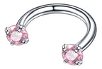 Piercing Septo Ferradura Nariz Cartilagem Pedra Zirconia Aço