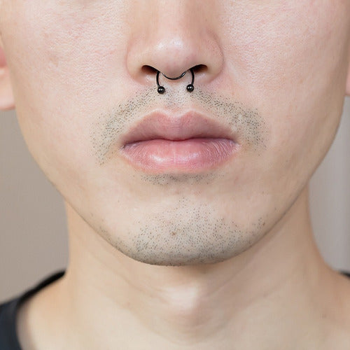 Piercing Nariz Septo Argola Falso Dourado Prata Preto Aço