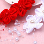 Tiara Enfeite Arranjo Cabelo Noiva Dama Perola Flor Branca