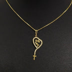 Colar Pingente Nossa Senhora Das Graças Zircônia Folheado