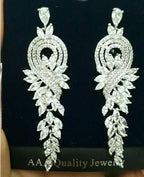 Brinco Noiva Zirconia Prata Festa Formatura Debutante Luxo
