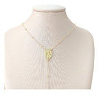 Colar Terço Noiva Dourado Delicado Banhado A Ouro 18k