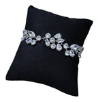 Pulseira Bracelete Prata Com Zircônia Noiva Debutante