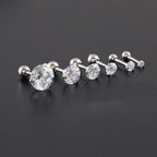 Piercing Tragus Cartilagem Ponto De Luz Zirconia 2 3 4 5 Mm