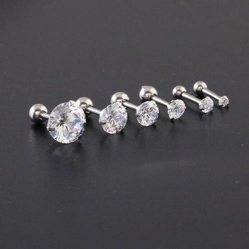 Piercing Tragus Cartilagem Ponto De Luz Zirconia 2 3 4 5 Mm