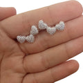 Brinco Ear Cuff Noiva Pedra Zirconia F. Prata Festa Coração