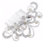 Arranjo Enfeite Cabelo Noiva Strass Perola Prata Debutante