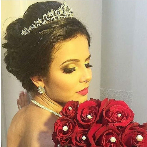 Coroa Tiara Prata Noiva Strass Debutante Barata Com Pente