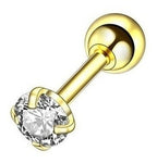Piercing Tragus Cartilagem Ponto De Luz Dourado 2 3 4 5 Mm