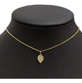 Colar Folha Pedra Zirconia Dourado Ouro 18k Semijoia
