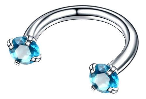 Piercing Septo Ferradura Nariz Cartilagem Pedra Zirconia Aço