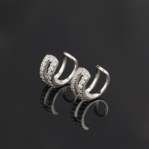 Piercing Argola Fake Falso Dourado Ou Prata Pedra Zirconia