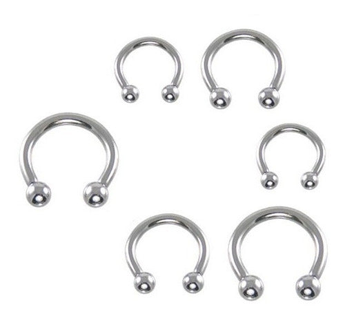 Piercing Septo Ferradura Nariz Cartilagem Preto Prata Ouro