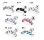 Piercing Cluster Para Helix Cartilagem Pedras De Strass