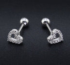 Piercing Tragus Cartilagem Coração Zirconia 6mm