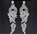 Brinco Noiva Zirconia Prata Festa Formatura Debutante Luxo