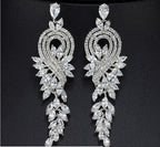 Brinco Noiva Zirconia Prata Festa Formatura Debutante Luxo