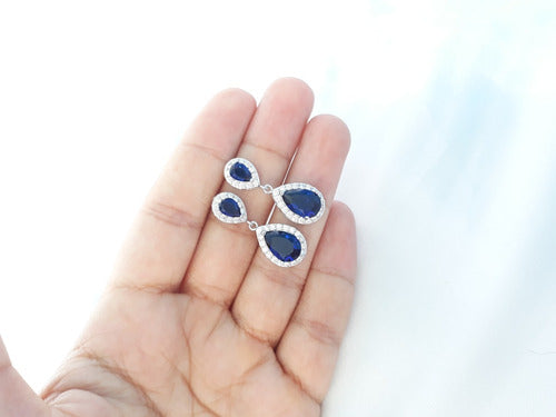 Brinco Noiva Pedra Zirconia Dourado Ou Prata Gota Debutante