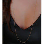 Colar De Bolinhas F. Ouro 18k Dourado Semi Joia 80 Cm