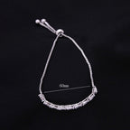 Pulseira Bracelete Prata Com Zircônia Noiva Debutante Gota