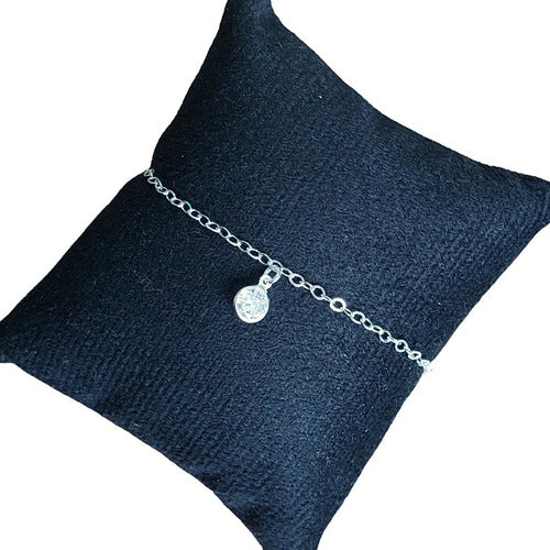 Pulseira Bracelete Prata 925 Legítima Pedra Zirconia Pt Luz