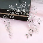 Tiara Arranjo Enfeite Cabelo Noiva Fio Cristal Strass Prata