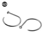 Piercing Argola Titânio D-ring  Nariz 8 Mm