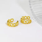 Piercing Argola Falso Fake Dourado Coração Pequeno Delicado