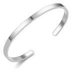 Pulseira Bracelete Prata Ou Dourada Aço Inoxidável Inox Liso