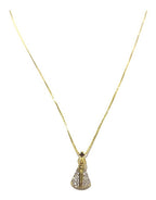 Colar Ns Aparecida Pedra Zirconia Semijoia Folheado Ouro 18k