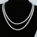 Colar Chocker Pedra Zirconia Coração Riviera Dourado Prata