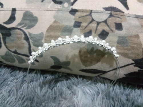 Tiara Noiva Dama Daminha Debutante Strass Pérola