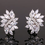 Brinco De Zirconia Noiva Festa Madrinha Casamento Prata Fixo